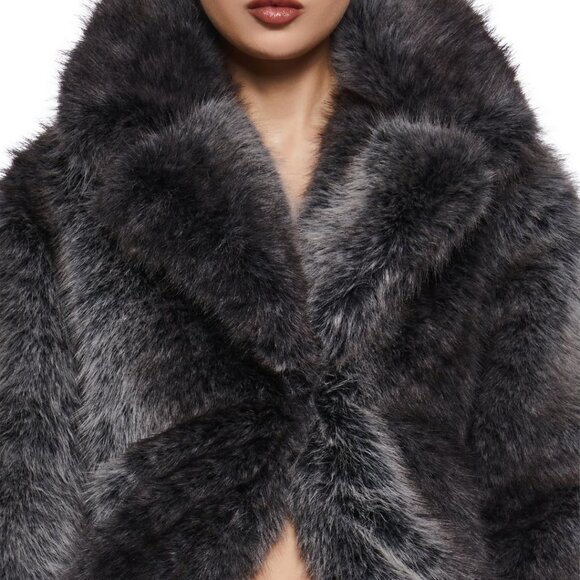 Mango Faux Fur Jacket "NEW" - Picture 15 of 16